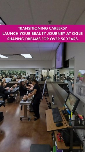 Become a licensed Cosmetologist or Esthetician through a salon-modeled cosmetology school! ✅ 9 locations for a convenient, stress-free commute ✅ Flexible hybrid, part-time, full-time programs to fit your life ✅ Scholarships and financial aid available for those who qualify With mentors, modern facilities, and an 81% graduation rate*, we’re for the bold, the ambitious, and the future leaders of beauty. Turn your beauty passions into a thriving profession at Ogle School. 💫 APPLY today! *Graduatio