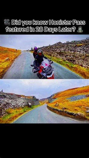 🧟‍♂️ From zombie movies to epic rides 🏍️— Honister Pass has seen it all! Did you know it feature in 28 Days later? Todays called for a catch up before 28 Years Later! 🎥 #bikelife #motorbike #motorcycle #fyp #biker @Shark Helmets @insta360 official @insta360motorcycling @Triumph Motorcycles @Shoei Helmets UK @Quad Lock
