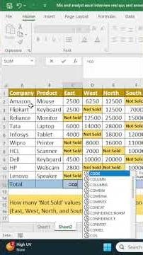 Excel Trick: Count “Not Sold” in Seconds 🔥 | COUNTIFS Formula |COUNTIFS Use