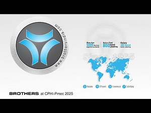 Brothers at Pmec 2025 Exhibition showcasing Injectable Powder Filling PFS Plunger Rod with Labelling