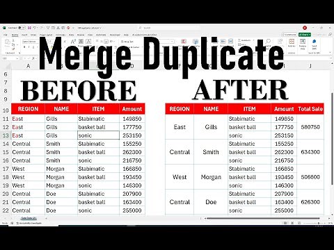 How to Merge Duplicate Values in Excel | Step-by-Step Guide