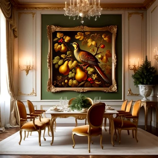 Partridge in a Pear Tree Art: Rustic Holiday Botanical Print (digital Download 40X40 Inches Max) - Etsy