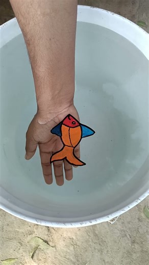 Fish drawing on the hand ✋ magic drawing by floating pen #shorts #viral