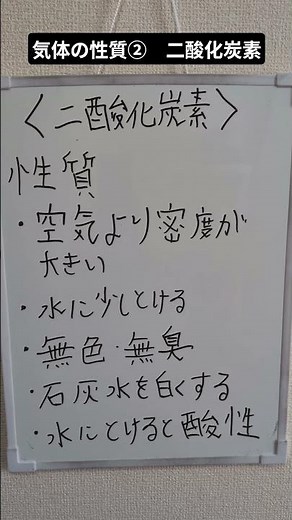 中1理科 二酸化炭素の性質