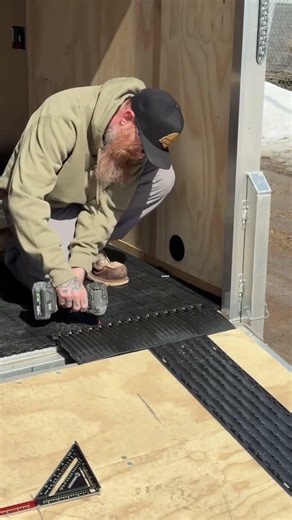 the aluminum on my ramp door#rampdoor