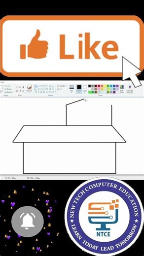 How to make a house in Ms Paint/Make a House//MS Paint tutorial /drawing house