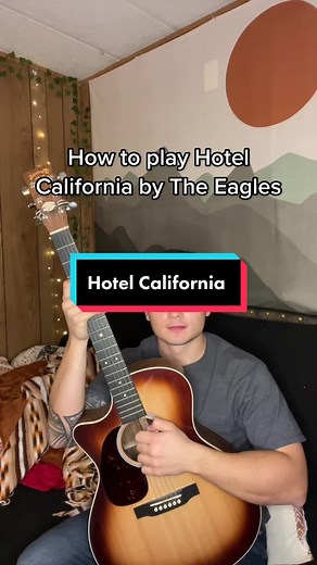 Easy Guitar Tutorial for Hotel California by The Eagles