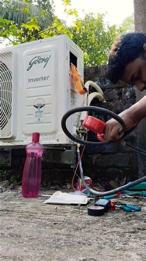 ï“Godrej AC Gas Charging Secret 🔥 | R32 Gas Full Process You Must Watch!”