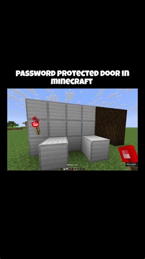 Password Protected Door in Minecraft! 🔐🔥 #minecraft #shorts