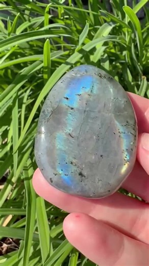 Flashy Labradorite Flat Palm Stone: Blue Flash Labradorite From Madagascar, Third Eye Chakra - Etsy