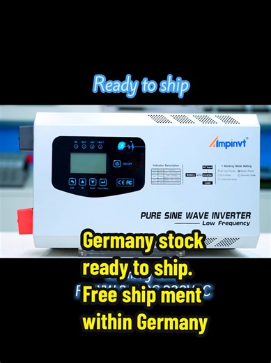 ✅ 5 versatile working modes ✅ Pure sine wave output ✅ Built-in 35A AC charger – charges your battery easily ✅ Built-in transformer (low frequency design) ✅ Integrated UPS function – uninterrupted power supply ✅ Perfect for home backup power and small off-grid systems #OffGridInverter #PureSineWave #PowerInverter #UPSSystem #SolarPowerSystem #InverterPromotion #EUStock #GermanyWarehouse #SolarEnergy #BackupPower #ACCharger #LowFrequencyInverter #TopOnePower #SolarSolutions #InverterSale #Wechselr