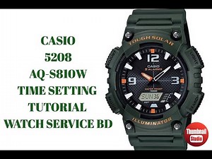 i will show you how to change the time and date casio aq-s810w tutorial