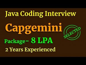 Capgemini Java Coding Interview Question Answers