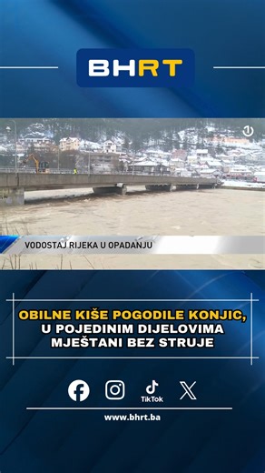 🌧️🌊 Konjic pod nadzorom – rijeka Neretva u opadanju Obilne kiše i otapanje snijega izazvale su izlijevanje rijeke Neretve u Konjicu tokom noći. Nekoliko vikendica i pomoćnih objekata uz rijeku je poplavilo, dok su neka sela ostala bez struje. 💪 Dobre vijesti: Nije bilo ugroženih života, a vodostaj rijeke je trenutno u opadanju. Ekipe civilne zaštite i komunalnih službi rade danonoćno kako bi spriječile veće posljedice. 🚧 Regionalna cesta Konjic – Borci ponovo je otvorena, ali građani se pozi
