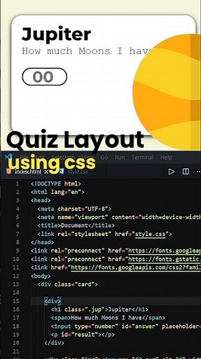 Create a Responsive Quiz Layout Using HTML & CSS Only | Modern CSS Quiz UI Tutorial