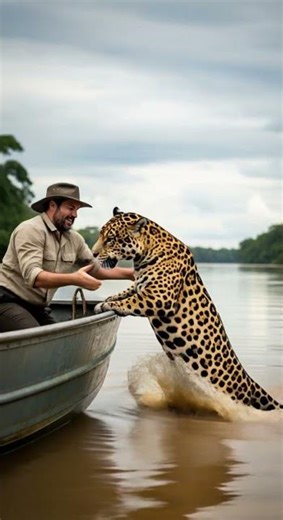 Jaguar Protects Cub During Flood Brave Rescue Caught on Camera #wildlife #nature #animals