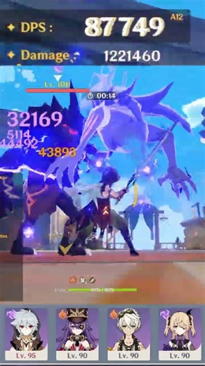 Razor with Varka's weapon in 4 stars overload team #genshinimpact #razor #razormain