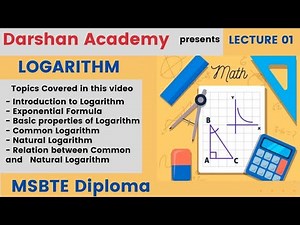 Logarithm Lecture 01 || MSBTE Diploma || 1st Sem || Basic Mathematics || by Darshan Academy