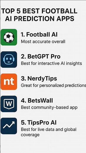 5 Best Football AI Prediction Apps