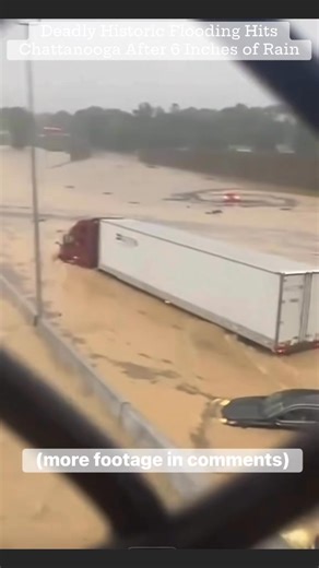 Deadly Historic Flooding Hits Chattanooga After 6 Inches of Rain More than 6 inches of rain Tuesday evening has triggered deadly, historic flooding in the Chattanooga area, leaving widespread destruction and prompting a flood watch through Wednesday evening. Unbelievable images show entire streets underwater as rescue crews pulled multiple people from trapped homes and vehicles. Residents are left questioning how many more catastrophic floods will strike this year. follow News is Dead #news #Bre