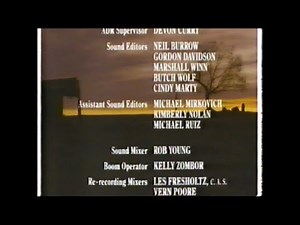 Unforgiven (1992) End Credits (Vhs Recording)