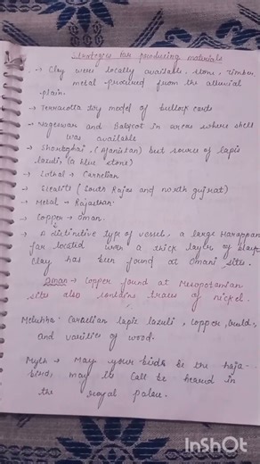 Class 12 History chapter 1 notes 🎀 #studytips #youtubeshorts #shorts