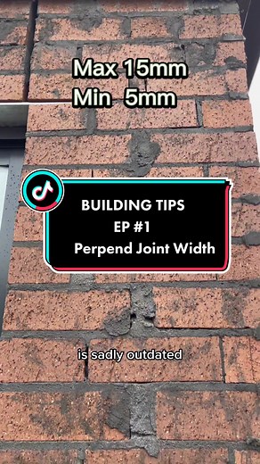 Maximum Perpendicular Joint Width 20mm Minimum Perpendicular Joint Width 5mm. Australian Standard AS3700 2018 Table 21.1 #siteinspections #australia #bricklayer #buildingtips #brickies #tolerance #vba #compliance