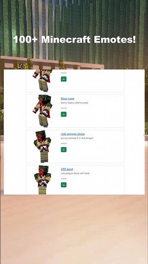 100+ Minecraft Emotes! How To Get Emotecraft #minecraft #shorts #mods #emote #java #2024