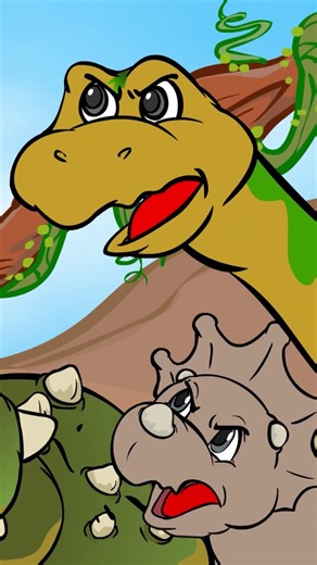 Dinosaurs get ready for Battle: T-rex Vs Triceratops