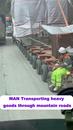 MAN Transporting heavy goods through mountain roads. #BigTruckPower #HeavyDutyTrucks #HeavyHaul