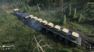 雪地奔驰 SnowRunner 长长长8格！这个超长拖车跑烂路真是煎熬，速度卖掉！