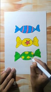 toffee colour drawing || Easy Tofee Colour #colour #drawing