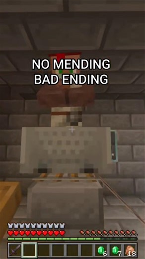 no mending bad ending #minecraft #shorts #gaming
