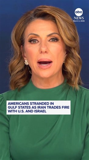 Americans have been left stranded in various Gulf states after Iran launched retaliatory strikes across the region in response to a joint U.S.-Israel attack. Kristy Ellmer, who is in Dubai in the United Arab Emirates, told ABC News Live that she’s not sure when she will be able to get home. “We have flights booked everyday. Today’s flight was canceled. Tuesday’s flight was canceled.” Follow live updates: https://abcnewslive.visitlink.me/jPGQu2 | ABC News Live