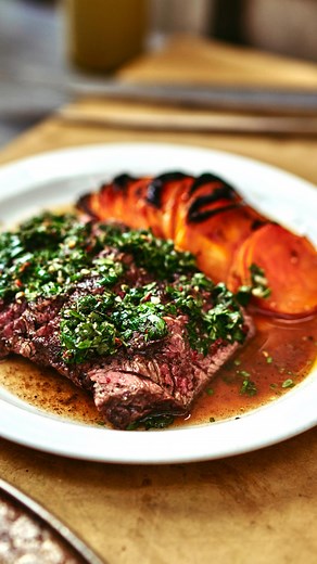 Bavette Steak with Chimichurri Full Recipe on YouTube 🎥 #foodyouwanttoeat #chimichurri #steak | thomas_straker