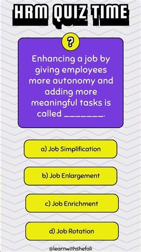 HRM Multiple Choice Questions: Test Your Knowledge! #hrm #humanresourcemanagement