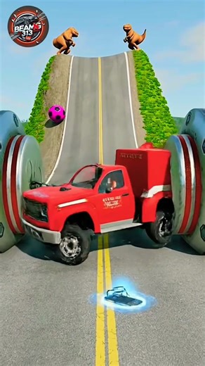 Music Car 🎵 & Mini Cargo Truck 🚛 vs Extreme Chained Hydraulic Crusher – BeamNG.drive Crash Test