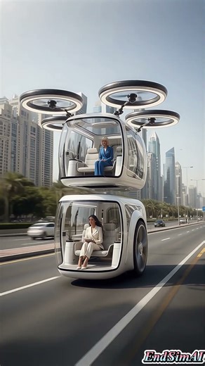 2 Story Flying Car & UAM Drone Mobility Concept for Future Cities #shorts