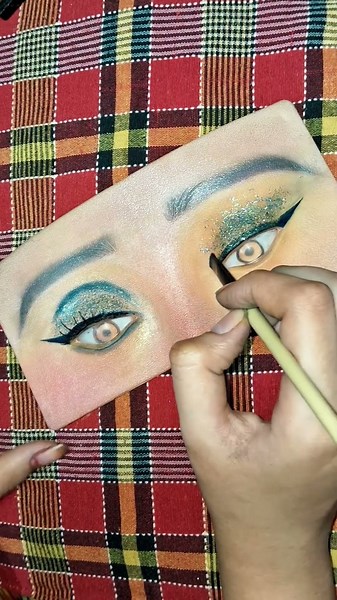 simple blue eye makeup ✨