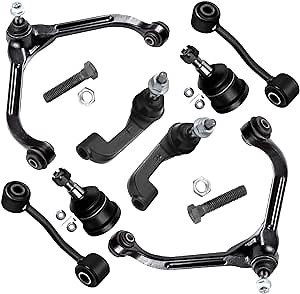 SCITOO 8pcs Front Suspension Kit Upper Control Arm And Ball Joints Lower Ball Joints Outer Tie Rod Ends Sway Bar Links Fit For 2005-2007 For Jeep Liberty