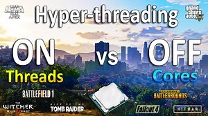 Hyper threading on vs off test in 9 games (i7 8700k)