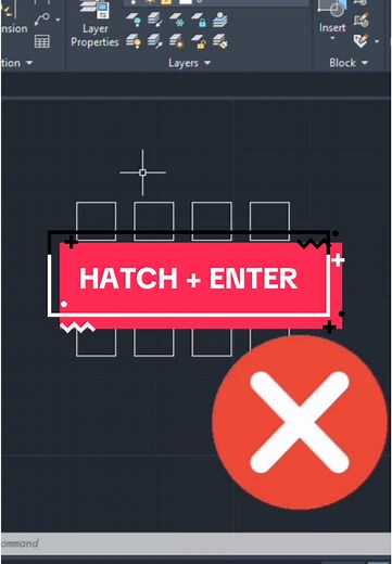 Hatch Enter #autocad #autocadtutorial #autocadtutorials