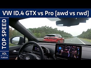 VW ID.4 GTX | Top Speed Acceleration 0-180 kph | AWD vs RWD comparison