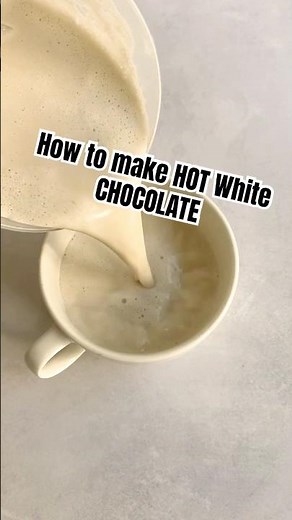 Hot White Chocolate made with Almond Cow #veganrecipes #hotchocolate Only 3 Ingredients