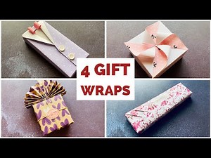 4 Creative Gift Wrapping Ideas | DIY Gift Packing Ideas | Fancy Christmas Gift Wrap #giftwrap