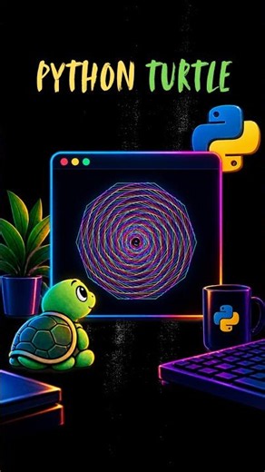 ⚡ Python Turtle: The Cosmic Vortex