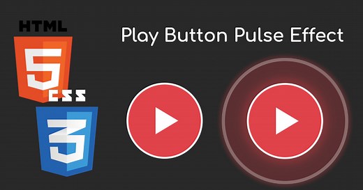 Play Button with Pulse Effect - CSS | Geekboots