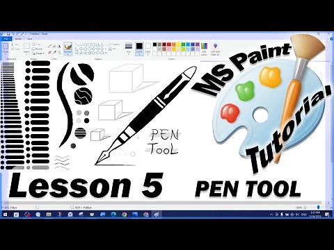 MS Paint Tutorials Lesson 5 Pencil Tool