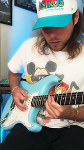 Playing Daphne Blue on Daphne Blue Strat🩵 #guitar #fender #stratocaster #daphneblue #thebandcamino