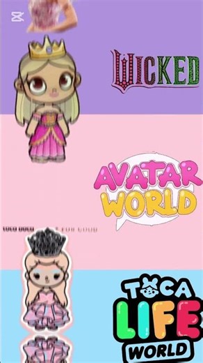 Wicked, Toca Boca Vs Avatar World | Pazu #avatar #pazu #shorts